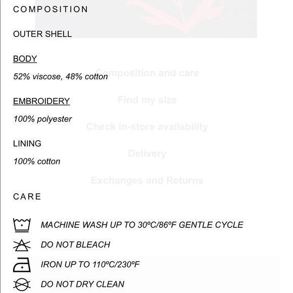 Zara FLOWING EMBROIDERED DRESS - Picture 8 of 8